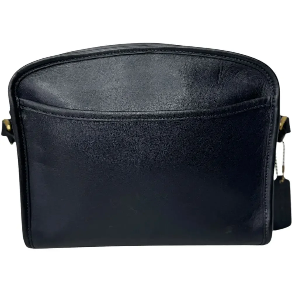 Vintage Coach Metropolis zip crossbody Shoulder Bag | Black Leather 9087
